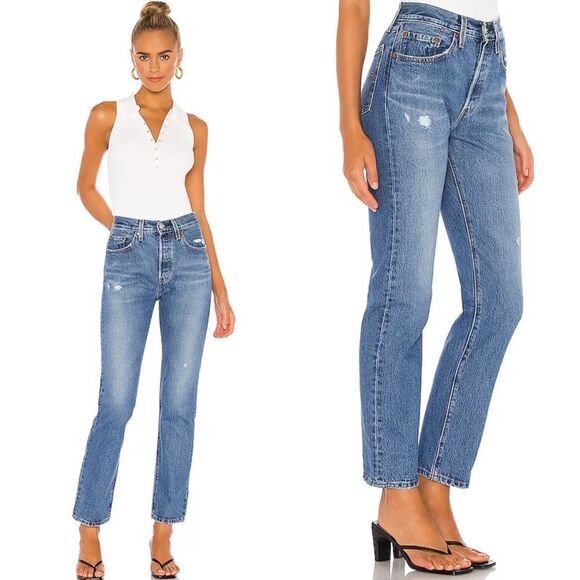 NWT LEVI'S 501 Straight in Athens Dark - Picture 2 of 7